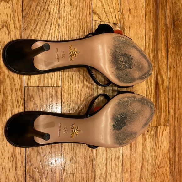 Red Flower Prada Heels - Picture 2 of 7